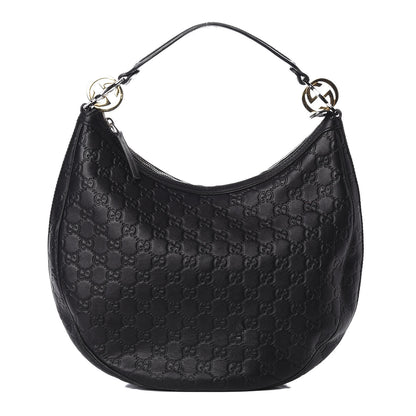 Gucci Guccissima Medium GG Twins Hobo Black 1 of 13