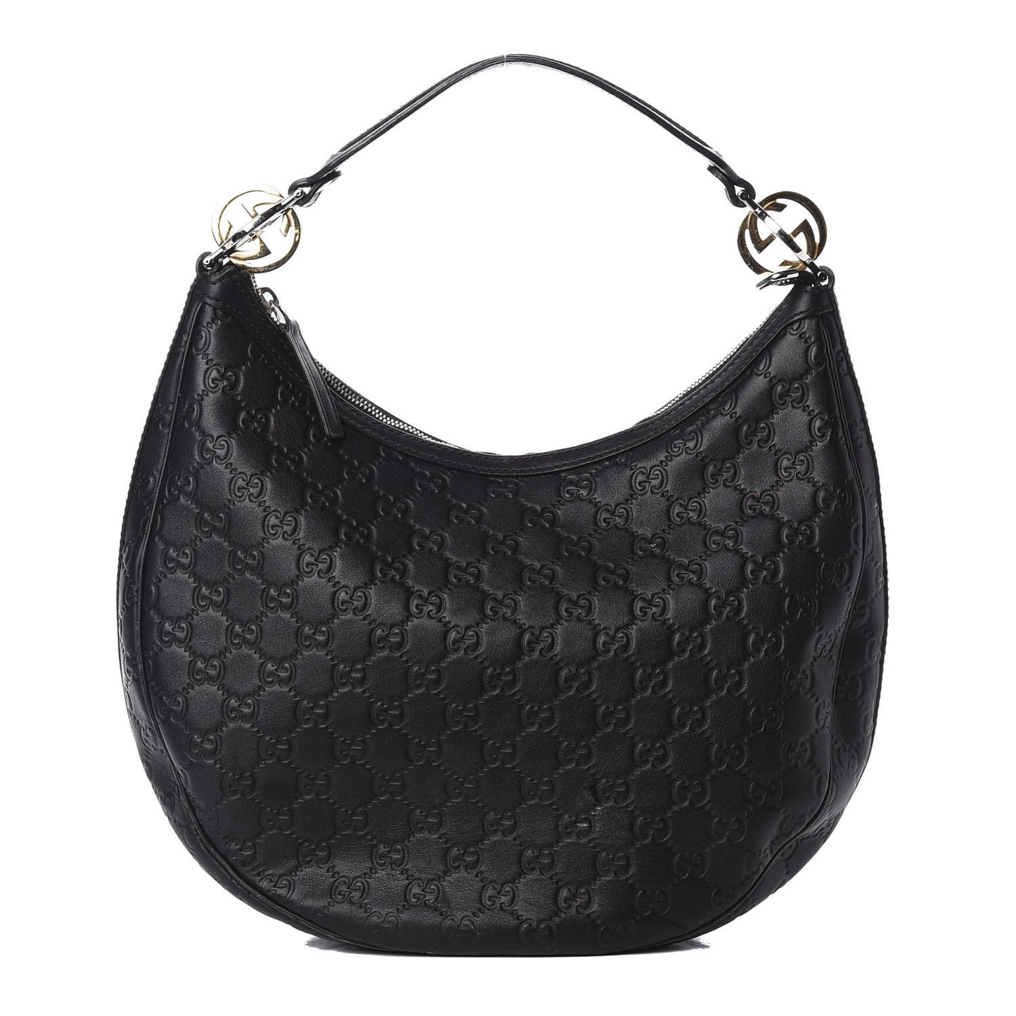 Guccissima Medium GG Twins Hobo Black