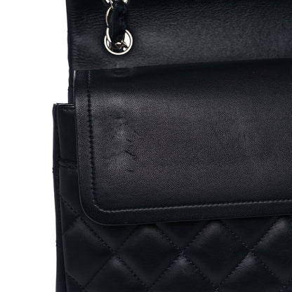 Chanel Lambskin Quilted Jumbo Double Flap Dark Blue 8 of 12