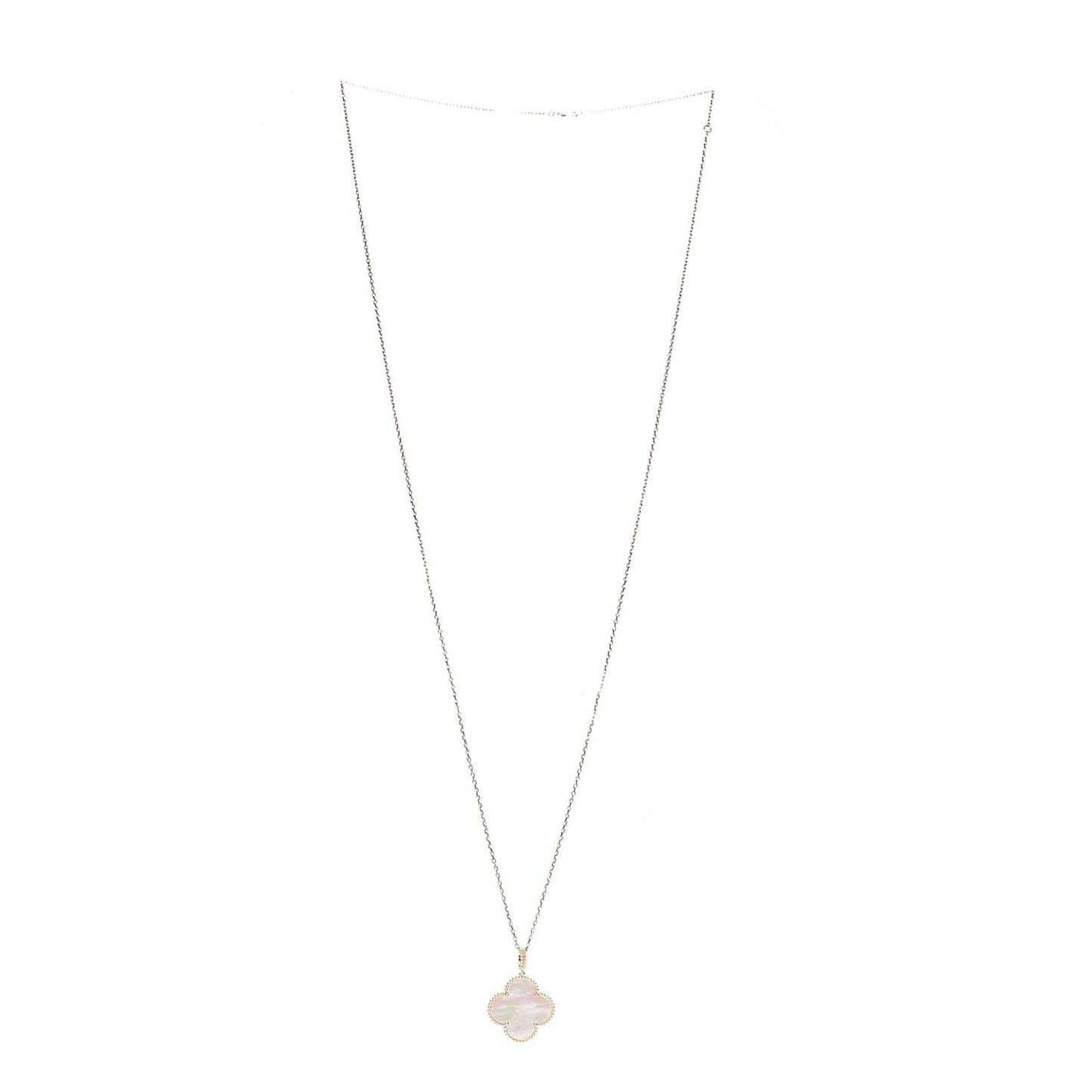 18K Yellow Gold Mother of Pearl Magic Alhambra Long Necklace