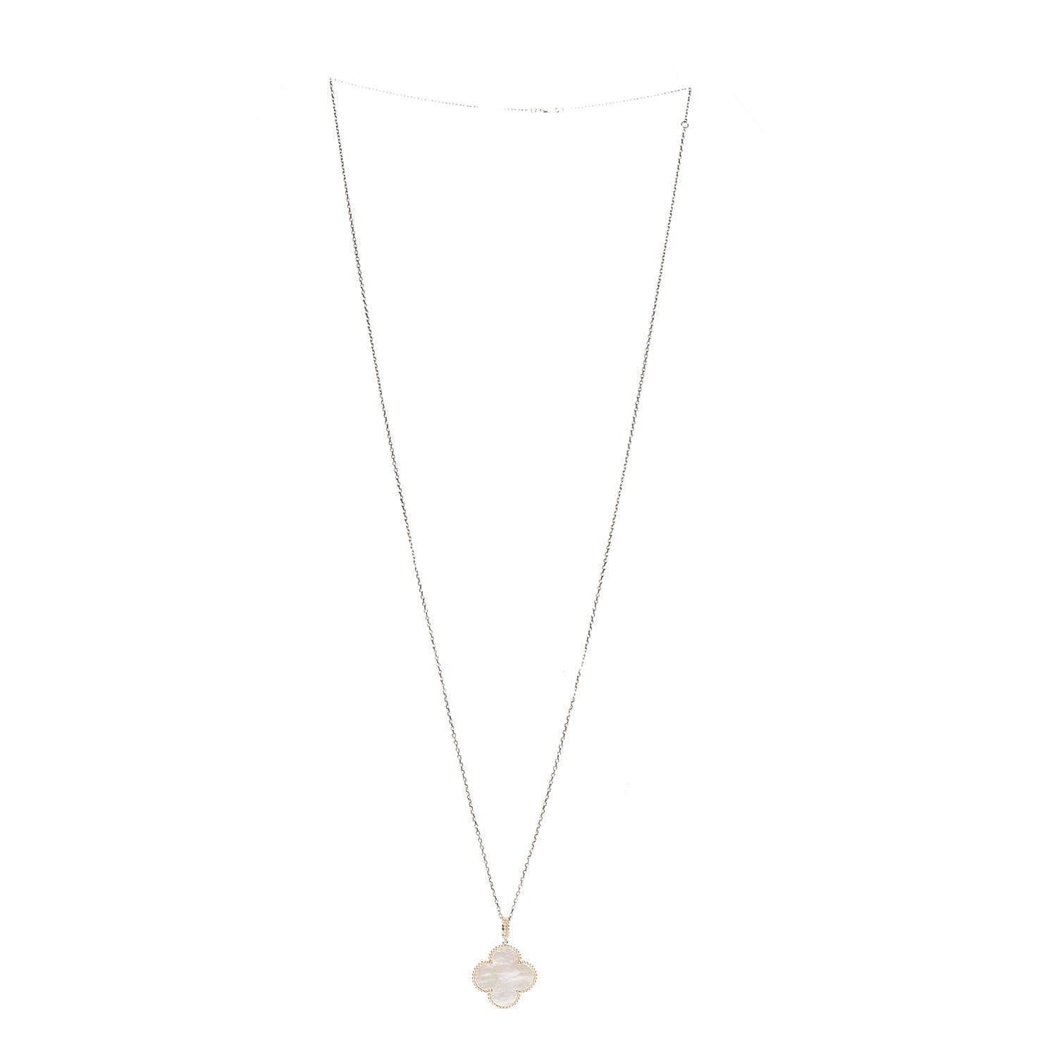 Van Cleef & Arpels 18K Yellow Gold Mother of Pearl Magic Alhambra Long Necklace 3 of 6