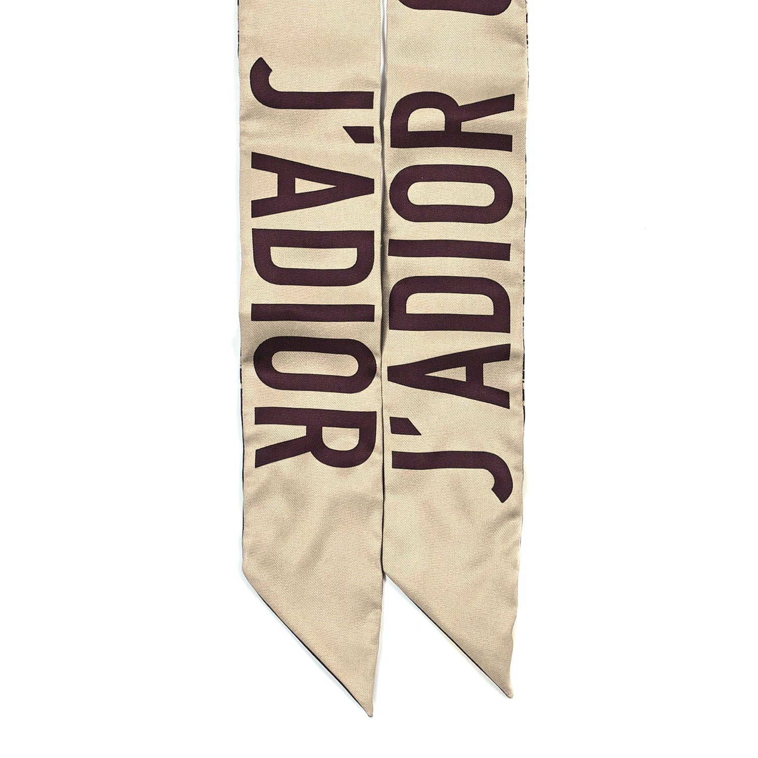 Christian Dior Silk Oblique Mitzah Scarf Bordeaux 2 of 3