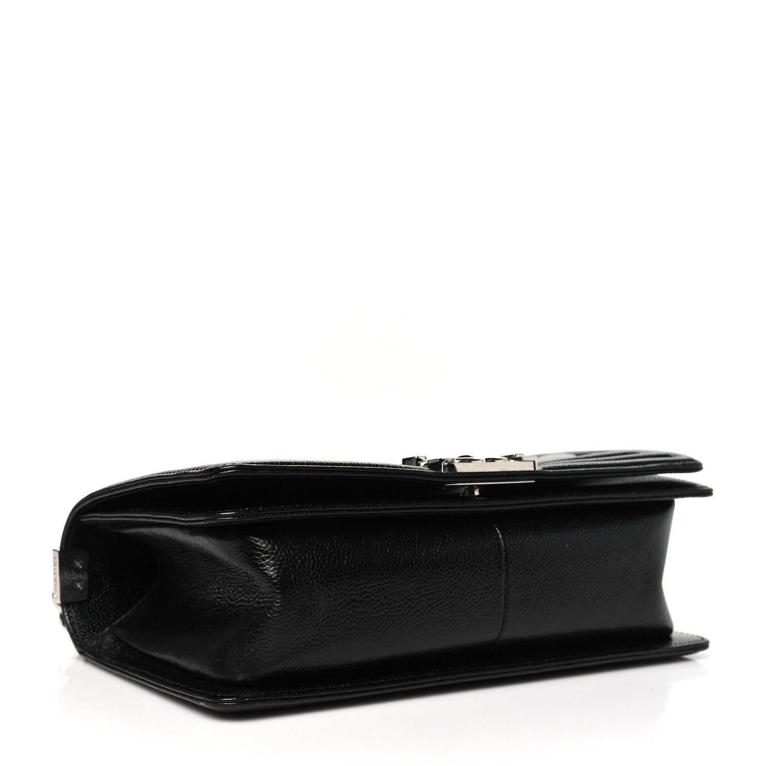 Chanel Caviar Chevron Quilted Medium Boy Flap Black 4 of 10