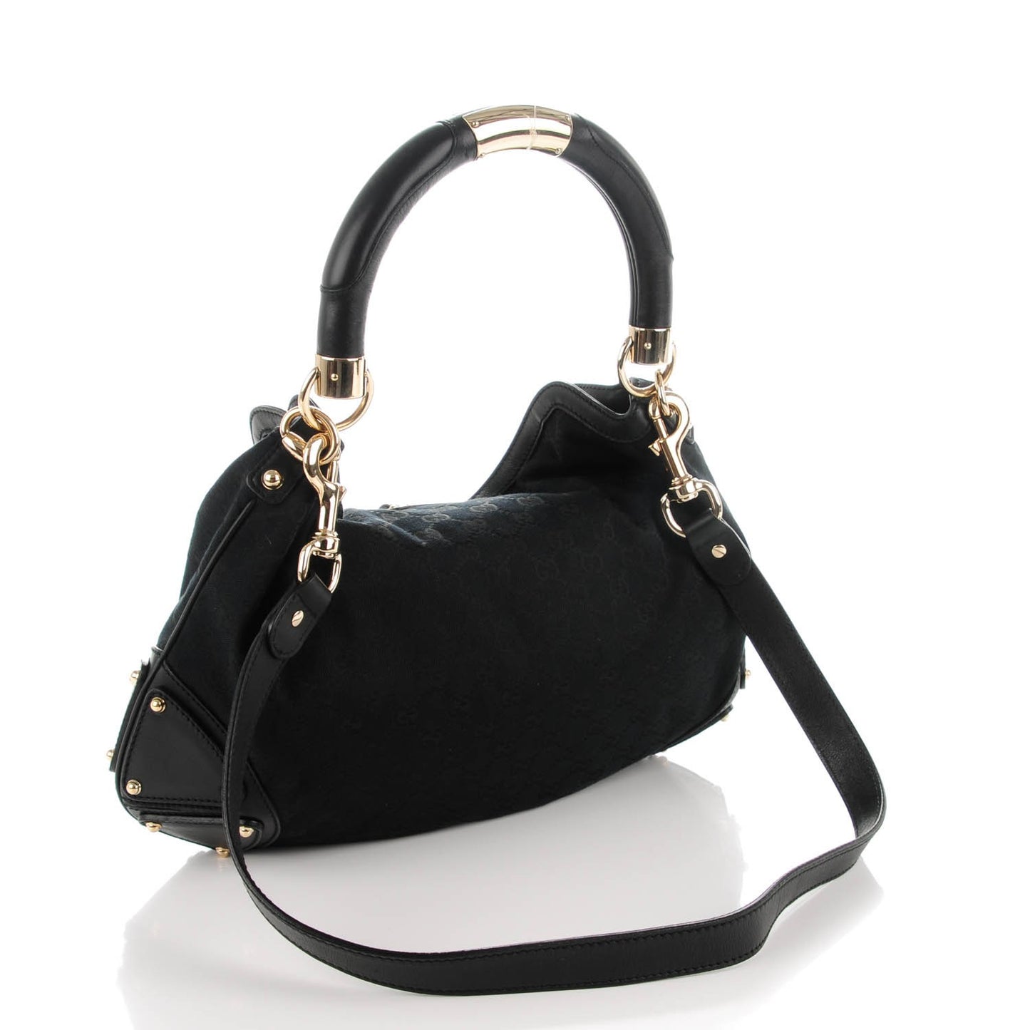 Monogram Medium Indy Top Handle Hobo Black