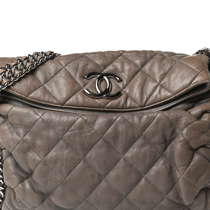 Chanel Washed Lambskin Chain Around Hobo Taupe 7 of 9