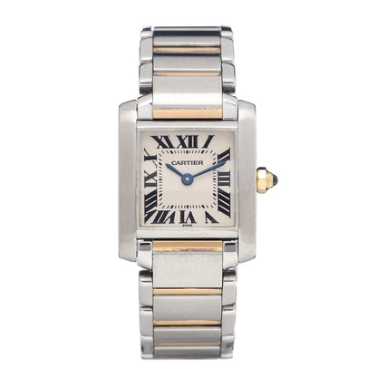 Cartier Stainless Steel 18K Yellow Gold 20mm Tank Francaise Quartz Watch 1 of 6
