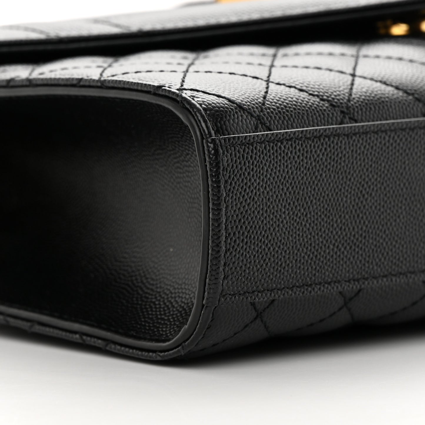 Grain De Poudre Textured Mixed Matelasse Triquilt Medium Monogram Satchel Black
