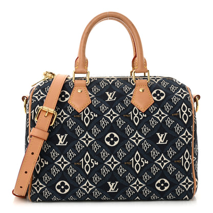 Louis Vuitton Jacquard Since 1854 Speedy Bandouliere 25 Blue 1 of 12