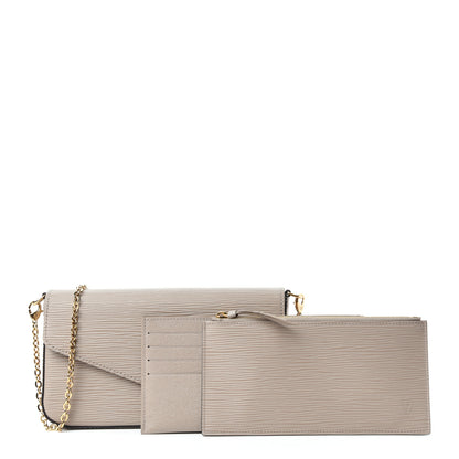 Louis Vuitton Epi Felicie Pochette Chain Wallet Galet 3 of 10