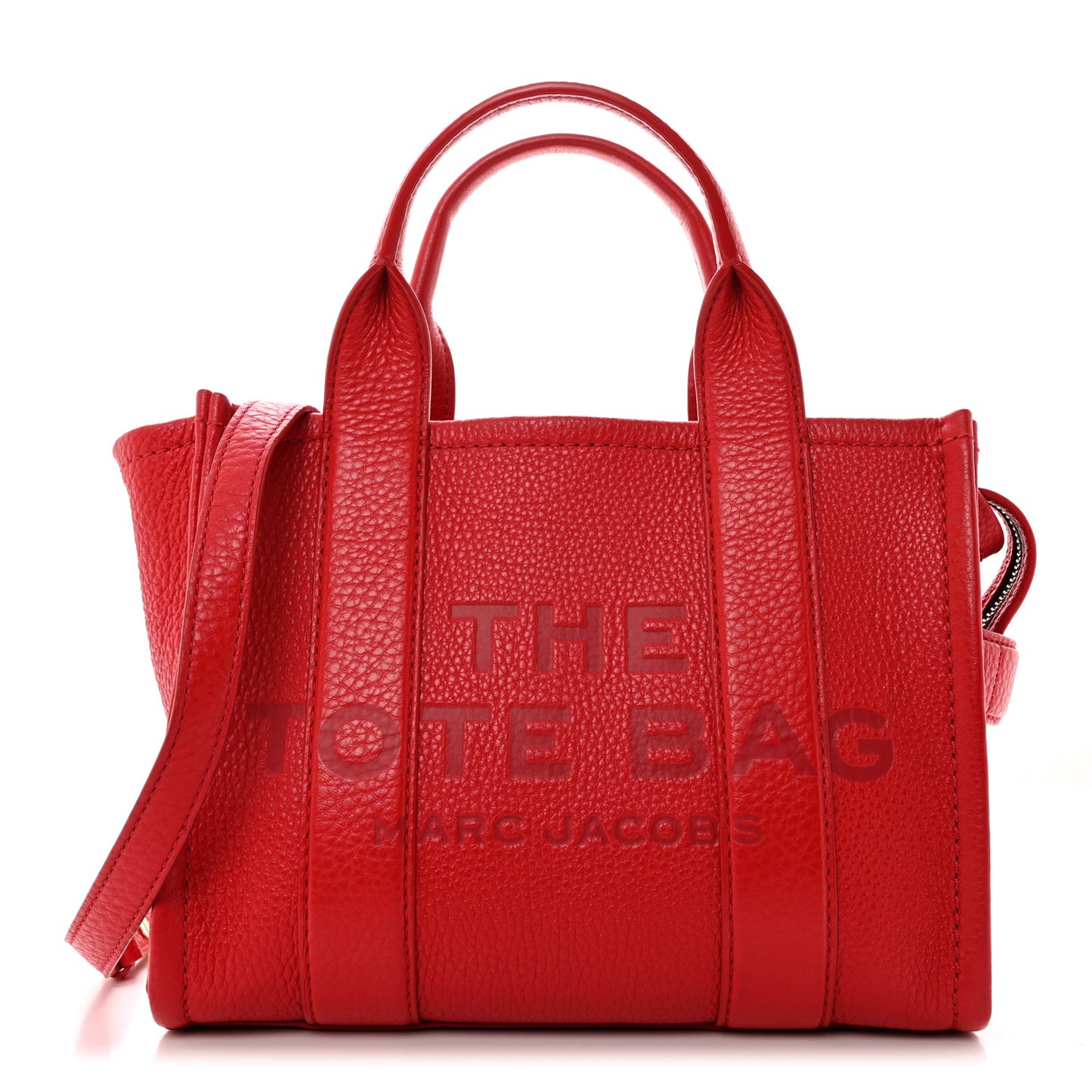 Grained Calfskin Small The Tote Bag True Red