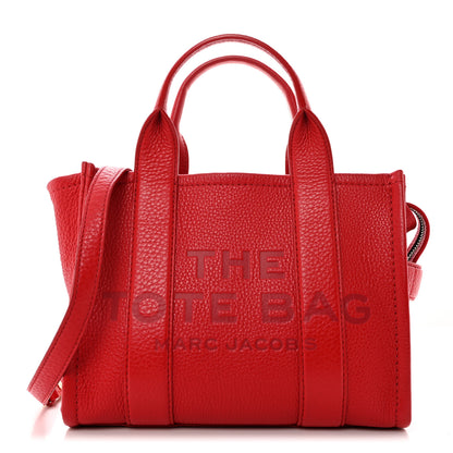 Marc Jacobs Grained Calfskin Small The Tote Bag True Red 1 of 12