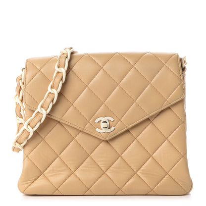 Chanel Lambskin Quilted Medium Envelope Flap Beige 1 of 13