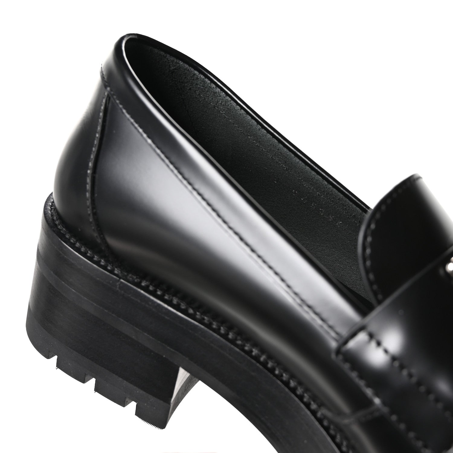 Chanel Calfskin Metal CC Loafers 40 Black 8 of 9