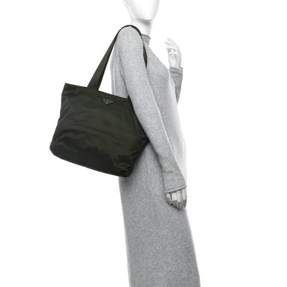 Prada Nylon Zip Tote Bag Mimetico 2 of 14