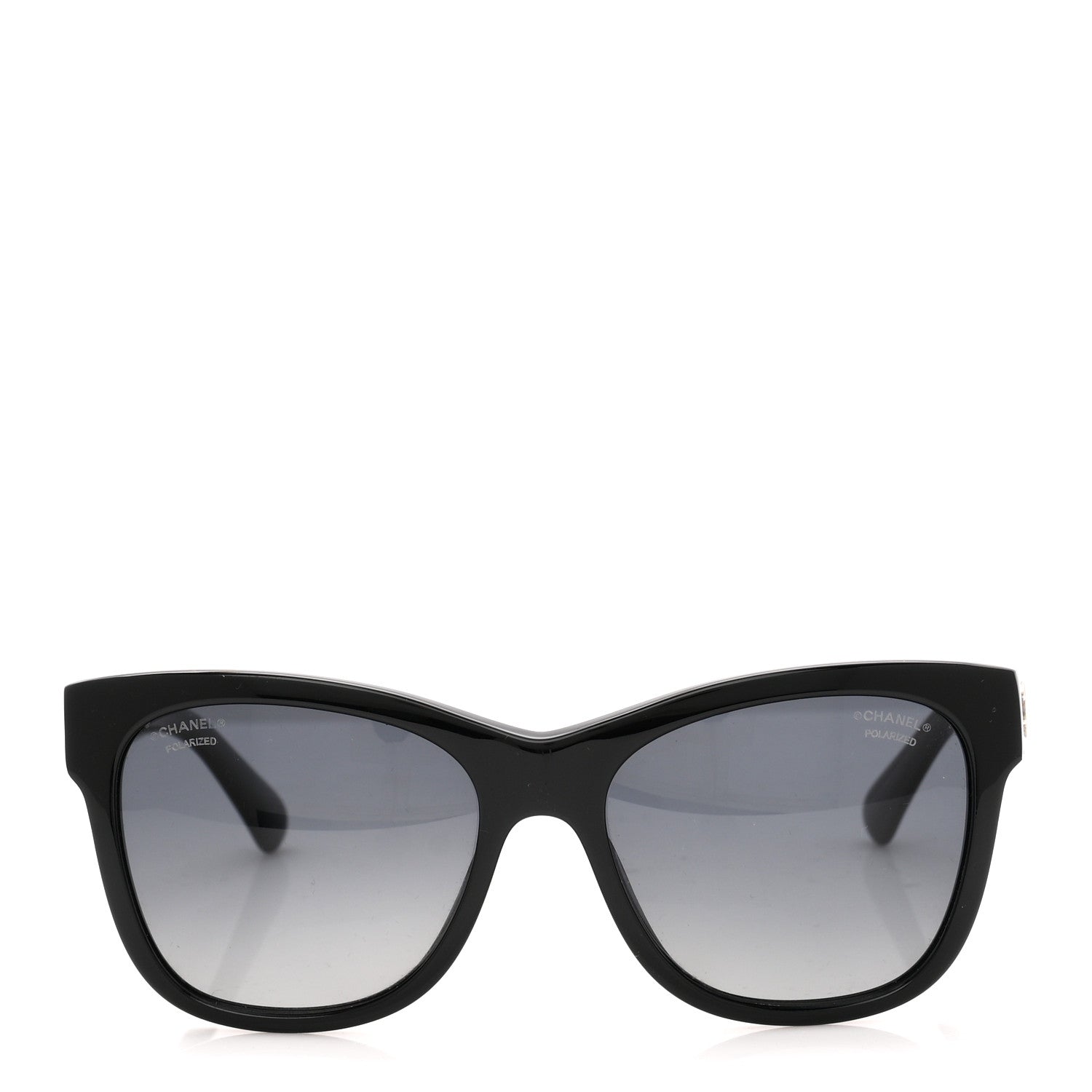 Chanel Acetate Polarized Square CC Sunglasses 5380 Black 2 of 8