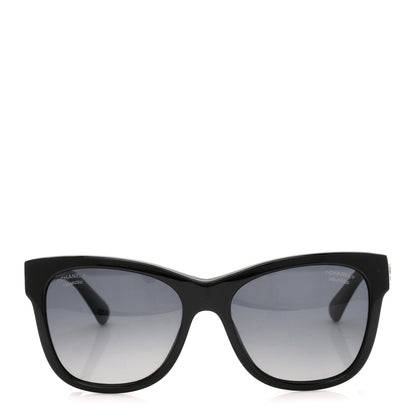 Chanel Acetate Polarized Square CC Sunglasses 5380 Black 2 of 8