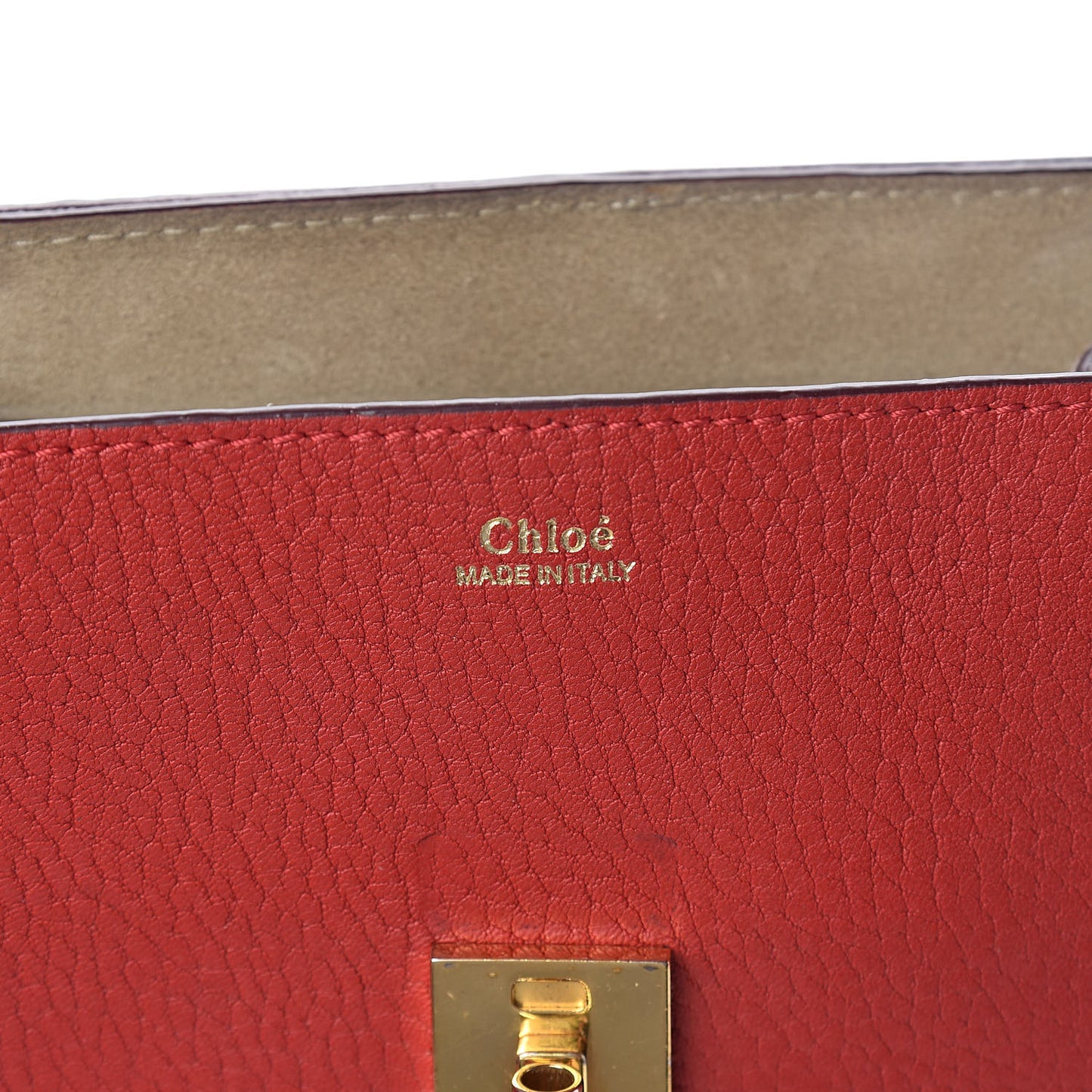 Grained Lambskin Drew Shoulder Bag Plaid Red