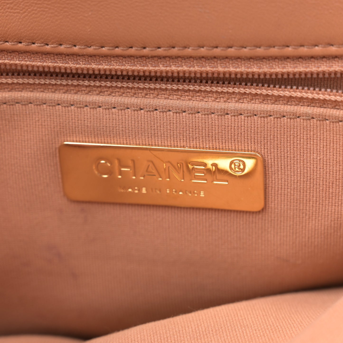 Lambskin Quilted Medium Chanel 19 Flap Brown