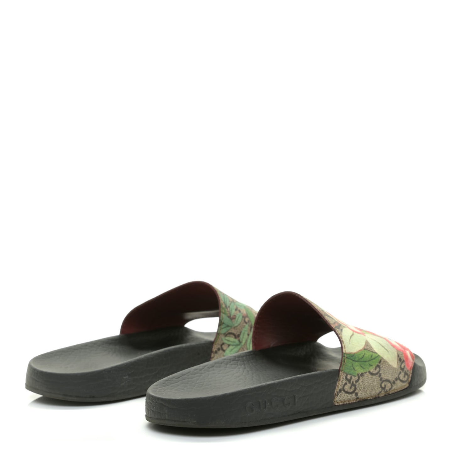GG Supreme Monogram Tian Womens Slide Sandals 35 Beige Multicolor
