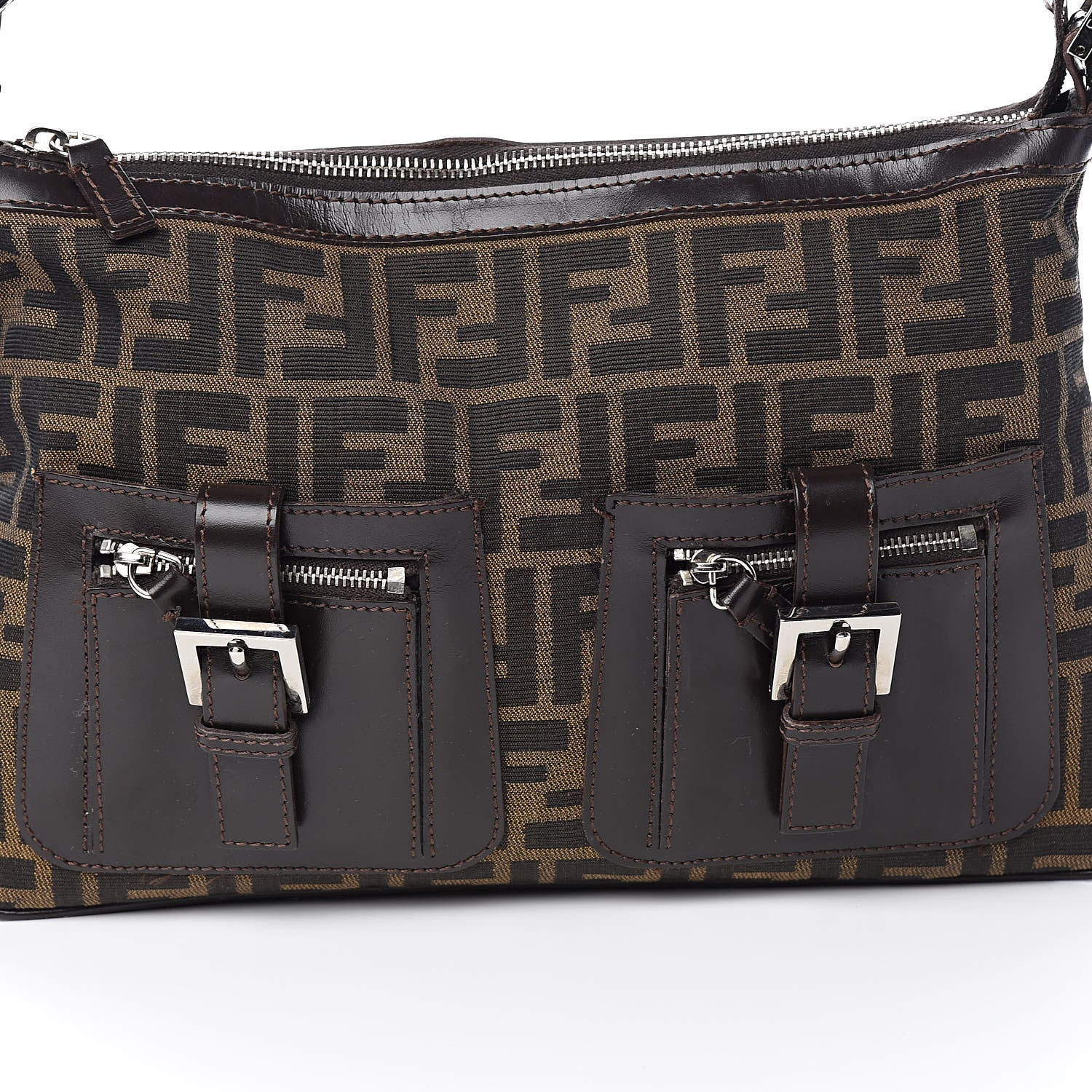 Fendi Zucca Shoulder Bag Tobacco 13 of 13