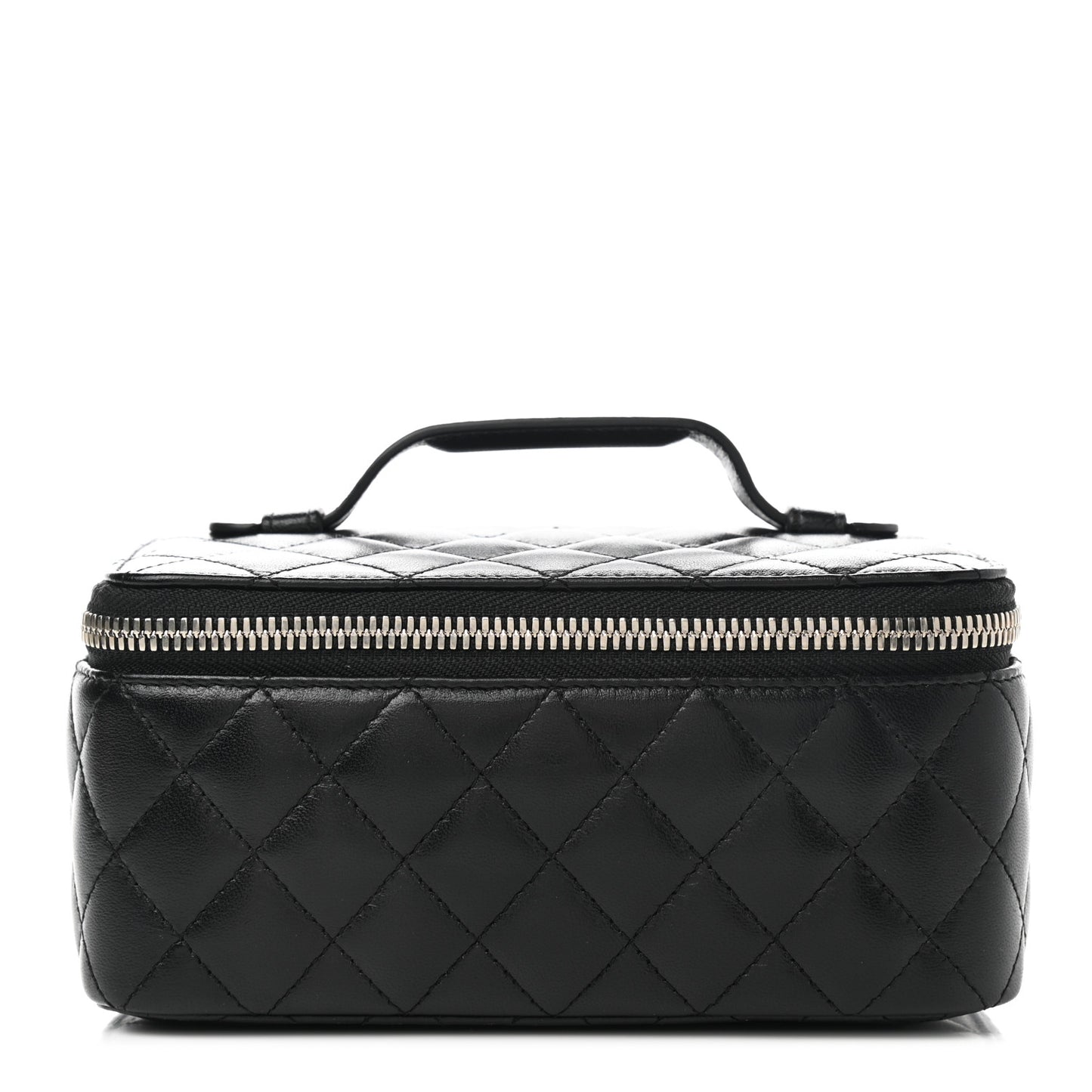 Lambskin Quilted Jewelry Case Black