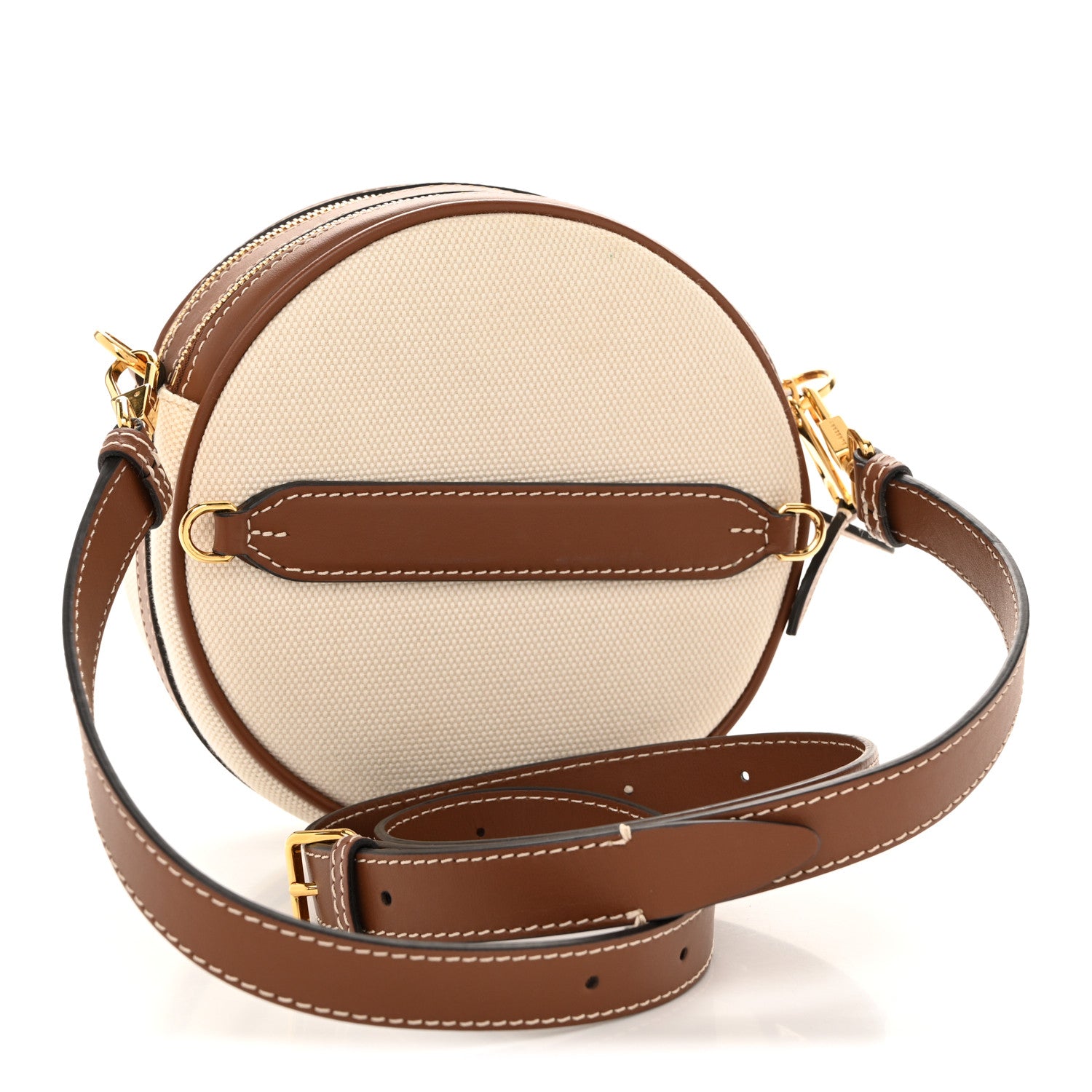 Burberry Canvas Calfskin Louise Bag Natural 3 of 13