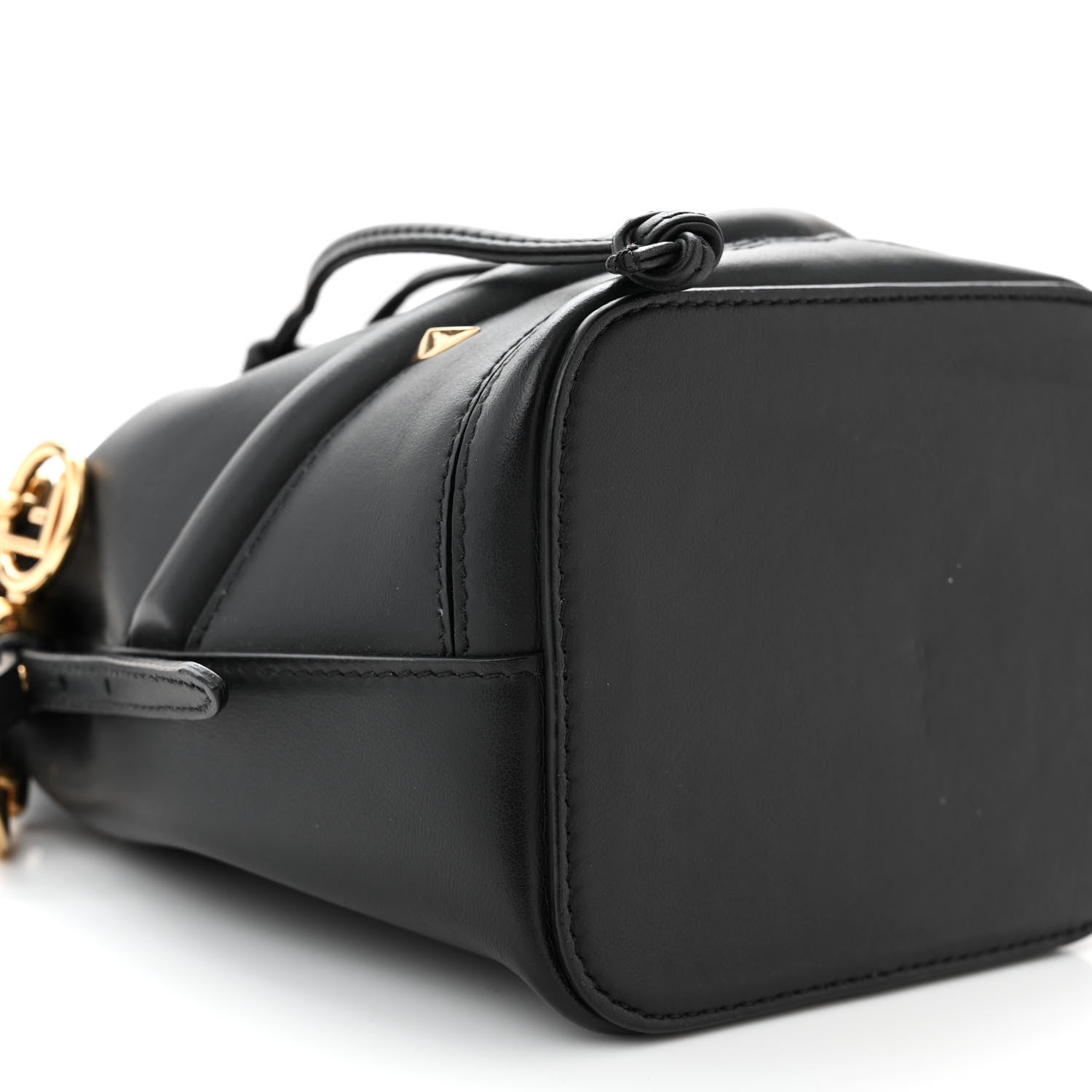 Fendi Vitello Century F is Fendi Eyebrow Monster Eyes Embossed Mini Mon Tresor Bucket Bag Black 9 of 11