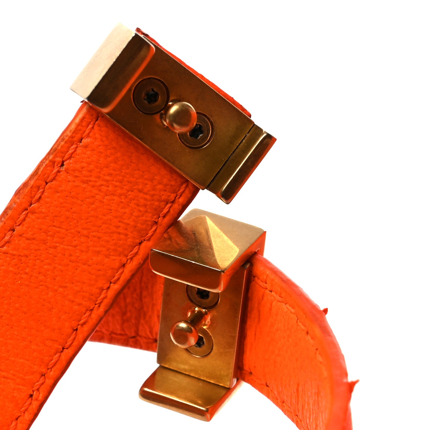 Snakeskin Medium Classic Box Flap Orange