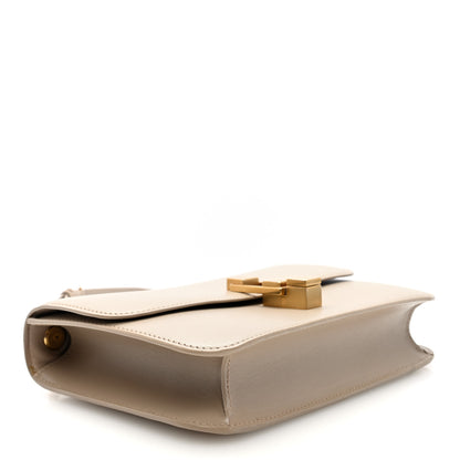 Saint Laurent Smooth Calfskin Le Carre Satchel Dark Beige 4 of 9