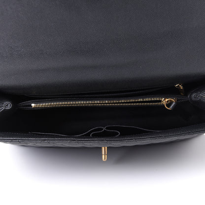 Chanel Caviar Lizard Quilted Medium Coco Handle Flap Black 5 of 14