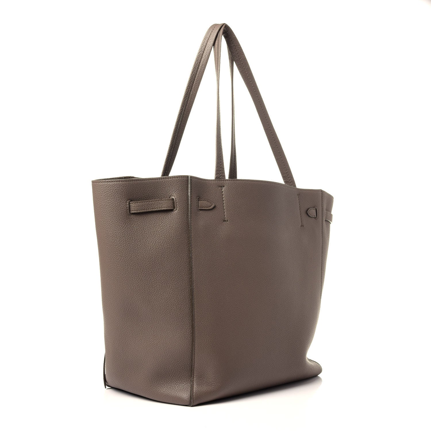 Celine Soft Grained Calfskin Small Belt Cabas Phantom Taupe 3 of 11