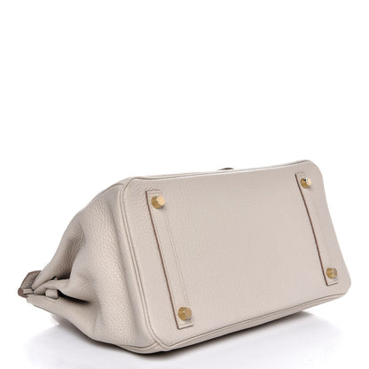 Hermes Taurillon Clemence Birkin 30 Beton 5 of 34