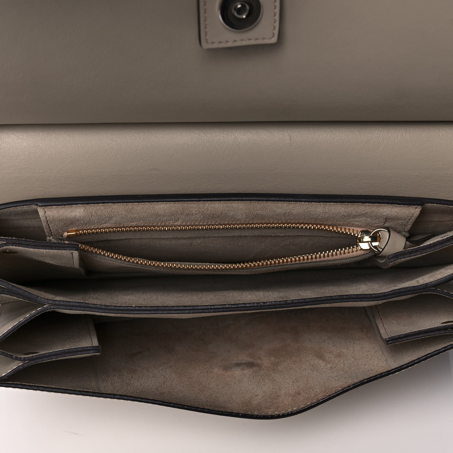 Chloe Patent Calfskin Medium Faye Shoulder Bag Motty Grey 5 of 13