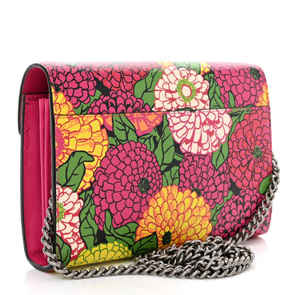 Gucci X KEN SCOTT Textured Calfskin Pomponica Print Mini Dionysus Chain Wallet Multicolor Fuxia Pompon 3 of 11
