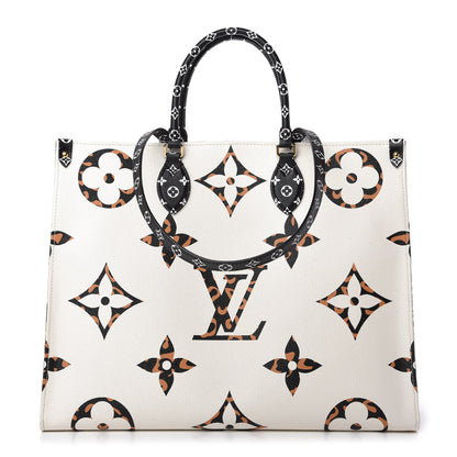 Louis Vuitton Monogram Giant Jungle Onthego GM Ivory 1 of 9
