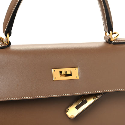 Hermes Tadelakt Kelly Sellier 28 Etoupe 13 of 14