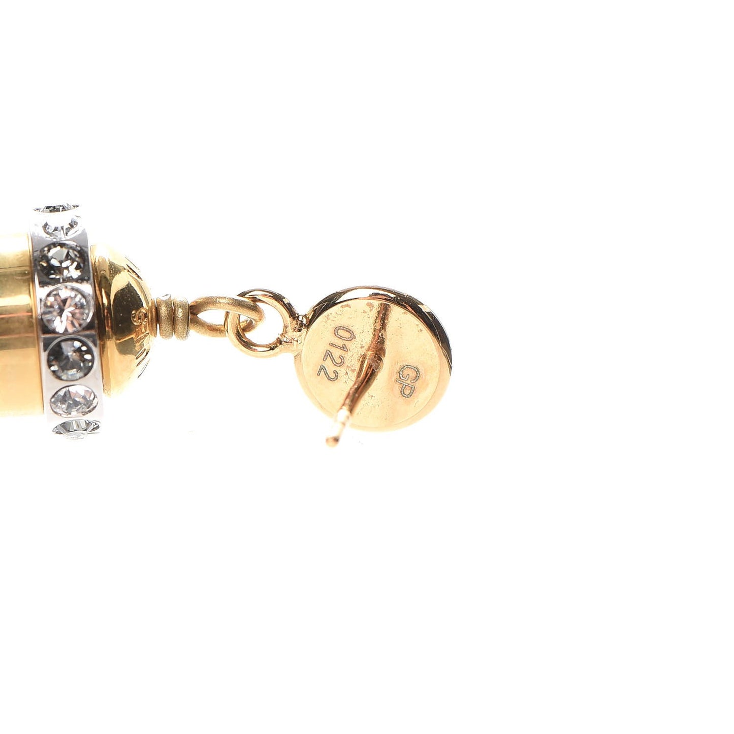 Crystal Strand Earrings Gold