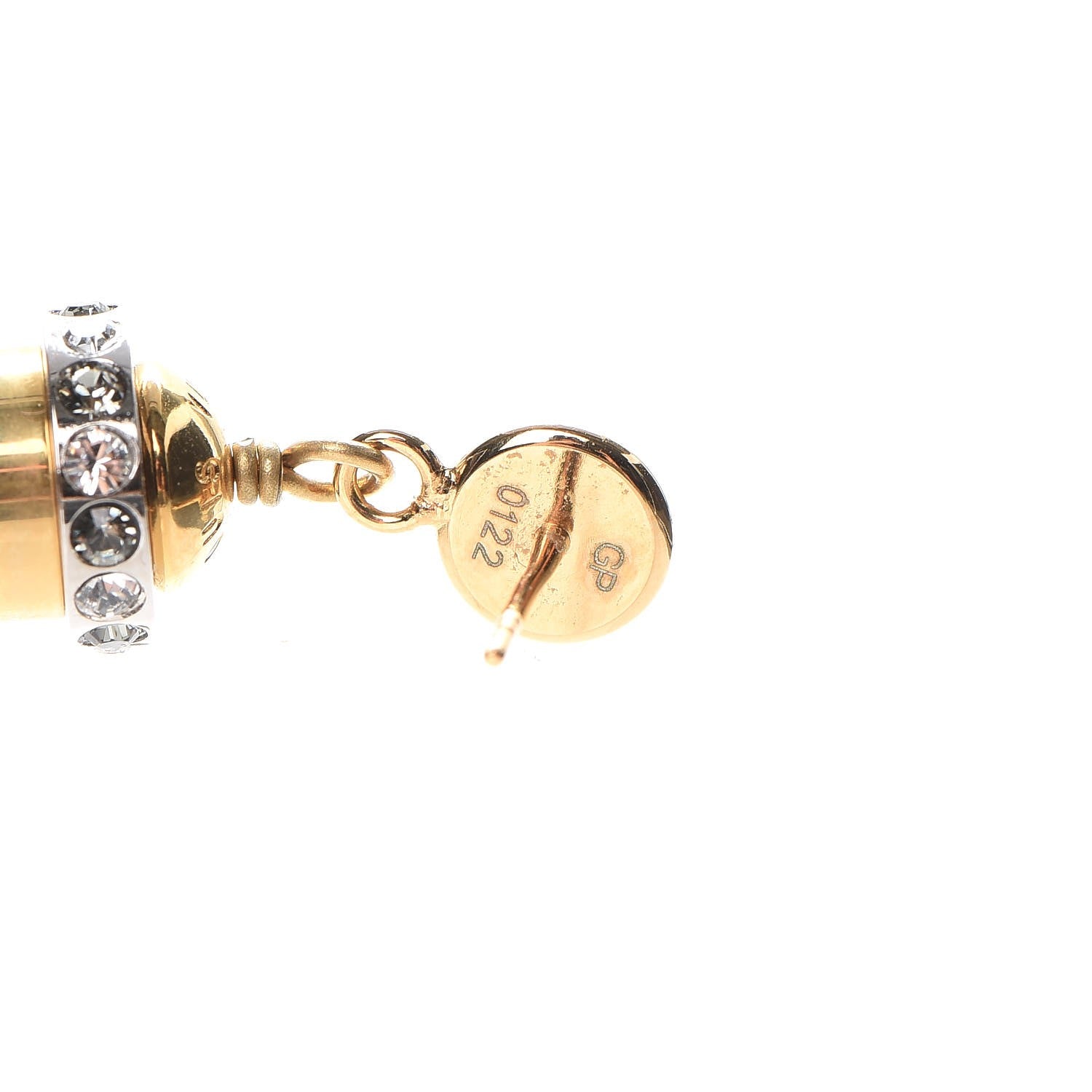 Louis Vuitton Crystal Strand Earrings Gold 4 of 8