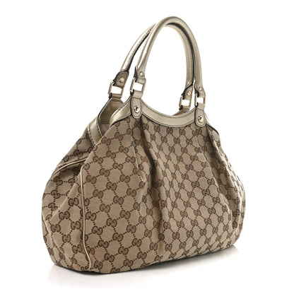 Gucci Monogram Medium Sukey Tote Champagne 3 of 10