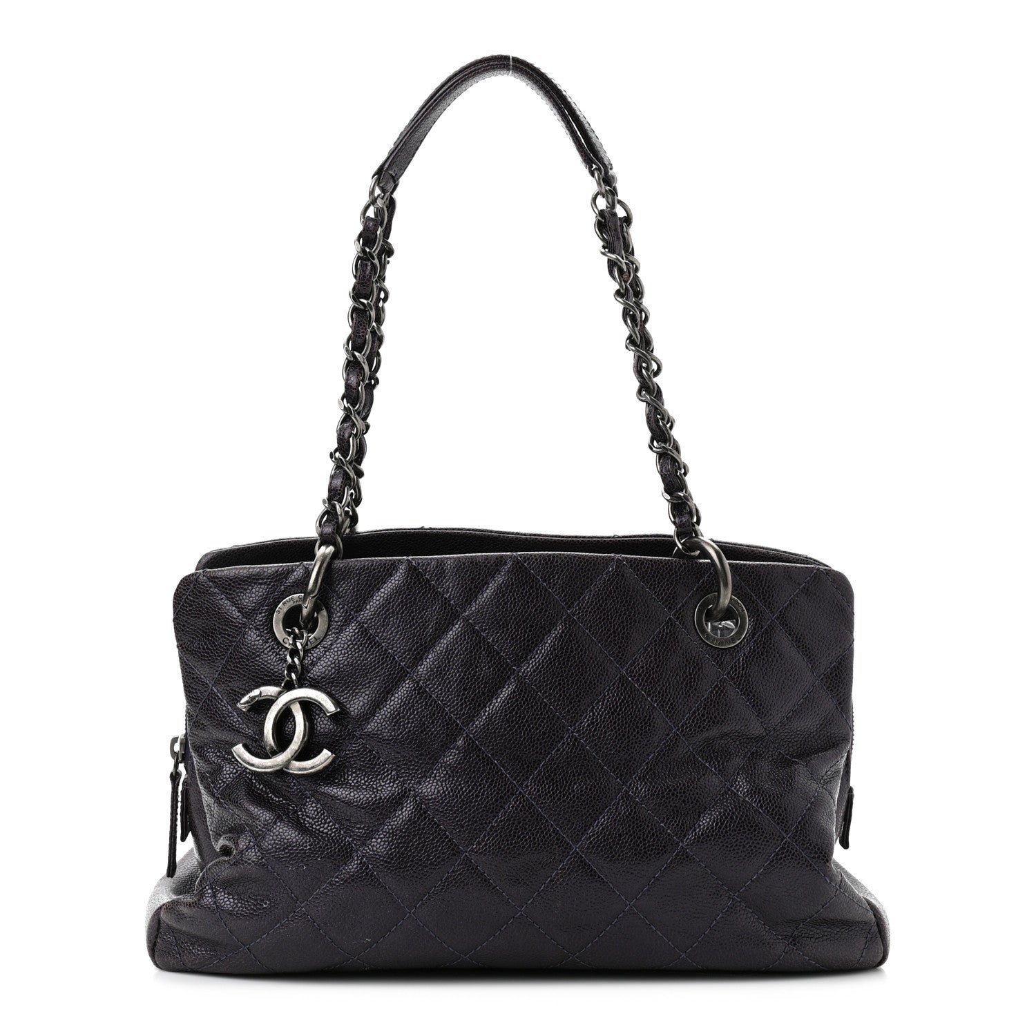 Chanel Iridescent Caviar Quilted Chic Shopping Tote Purple 1 of 11