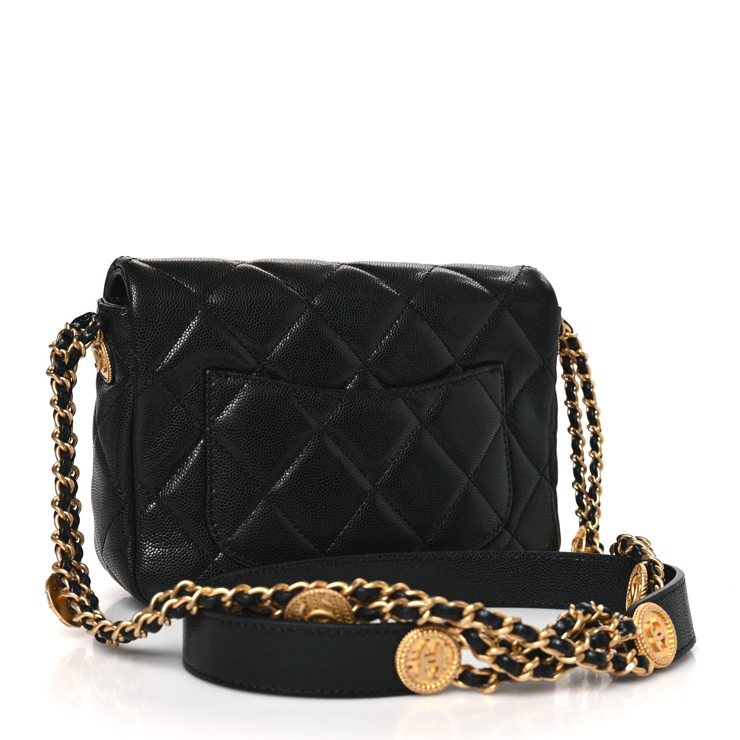 Chanel Caviar Quilted Small Twist Your Buttons Flap Black 3 of 10