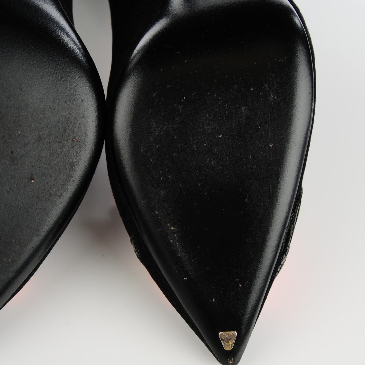 Louis Vuitton Suede Monogram Roses Pumps 38 Black 8 of 10