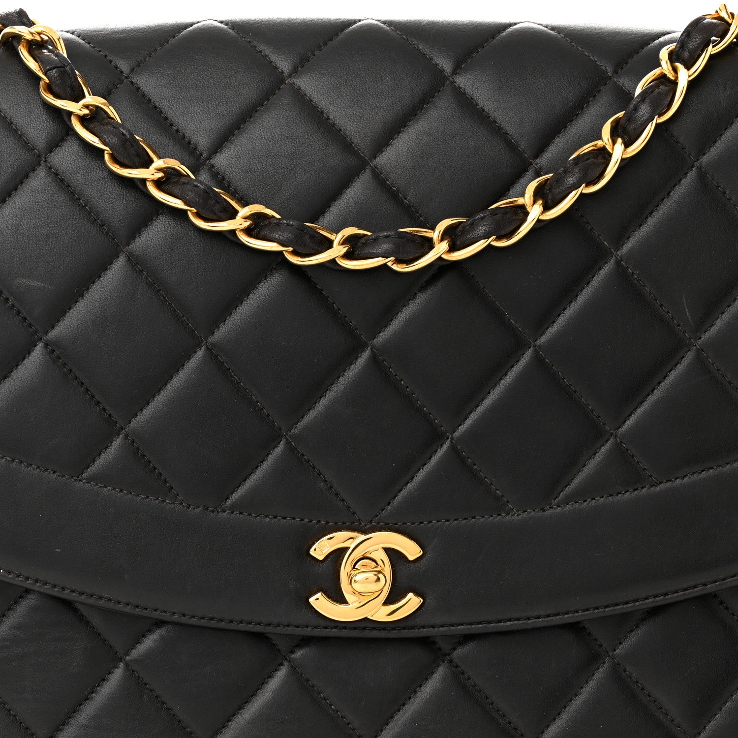 Chanel Lambskin Quilted Medium Single Flap Black 9 of 12