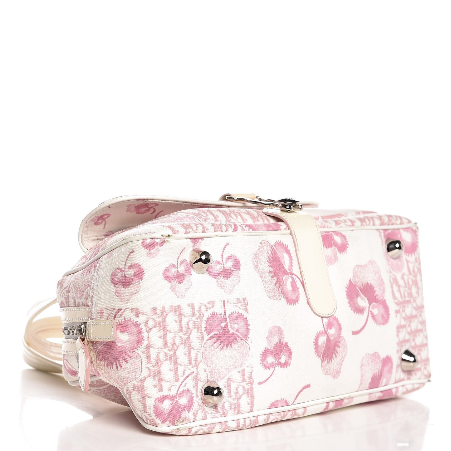Canvas Monogram Floral Bowler Pink