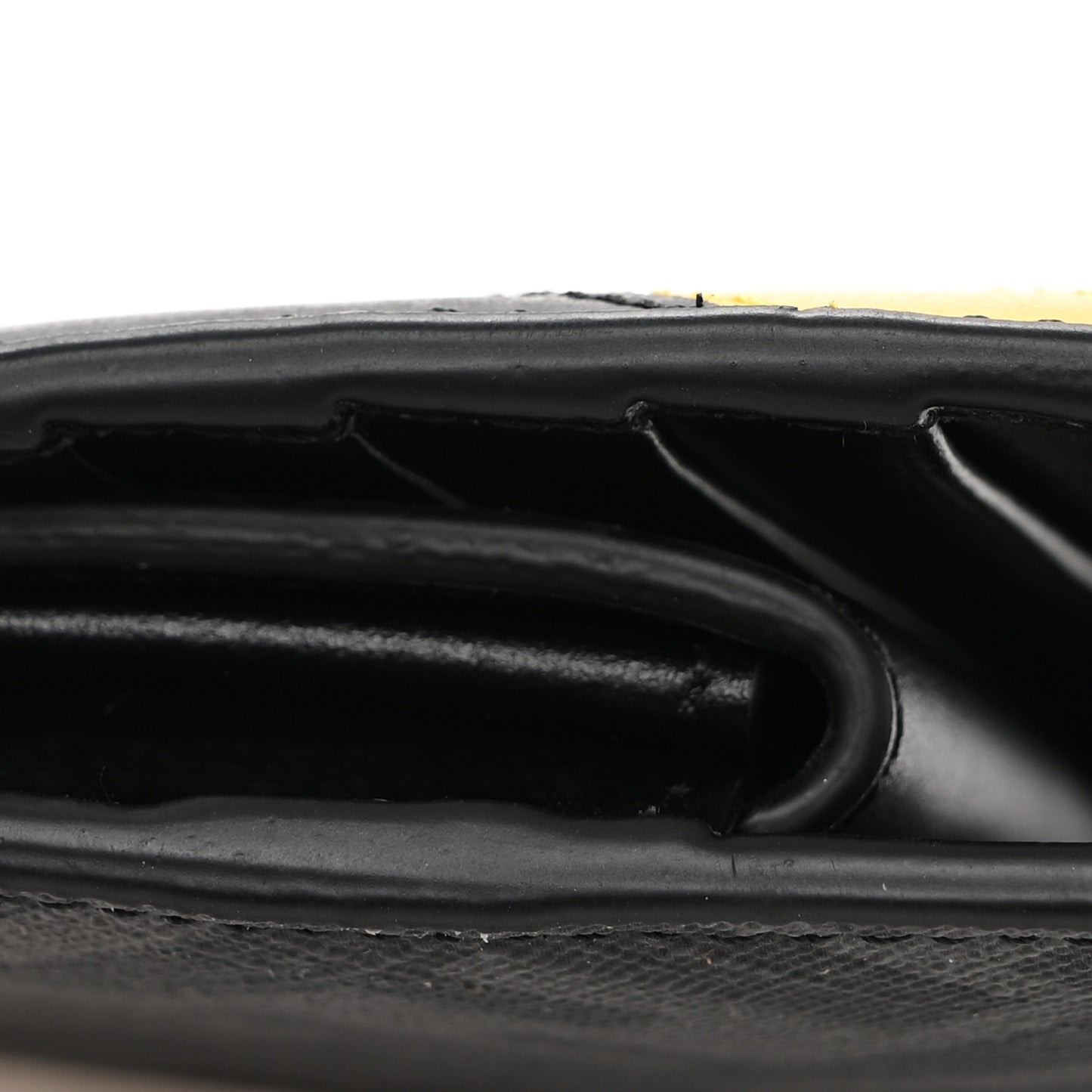 Glazed Fabric Vitello King FF 1974 Diagonal Bi-Fold Wallet Grey Black Sunflower