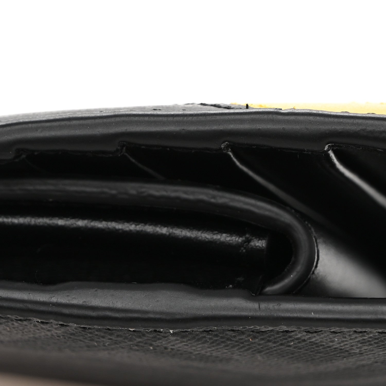 Fendi Glazed Fabric Vitello King FF 1974 Diagonal Bi-Fold Wallet Grey Black Sunflower 10 of 10