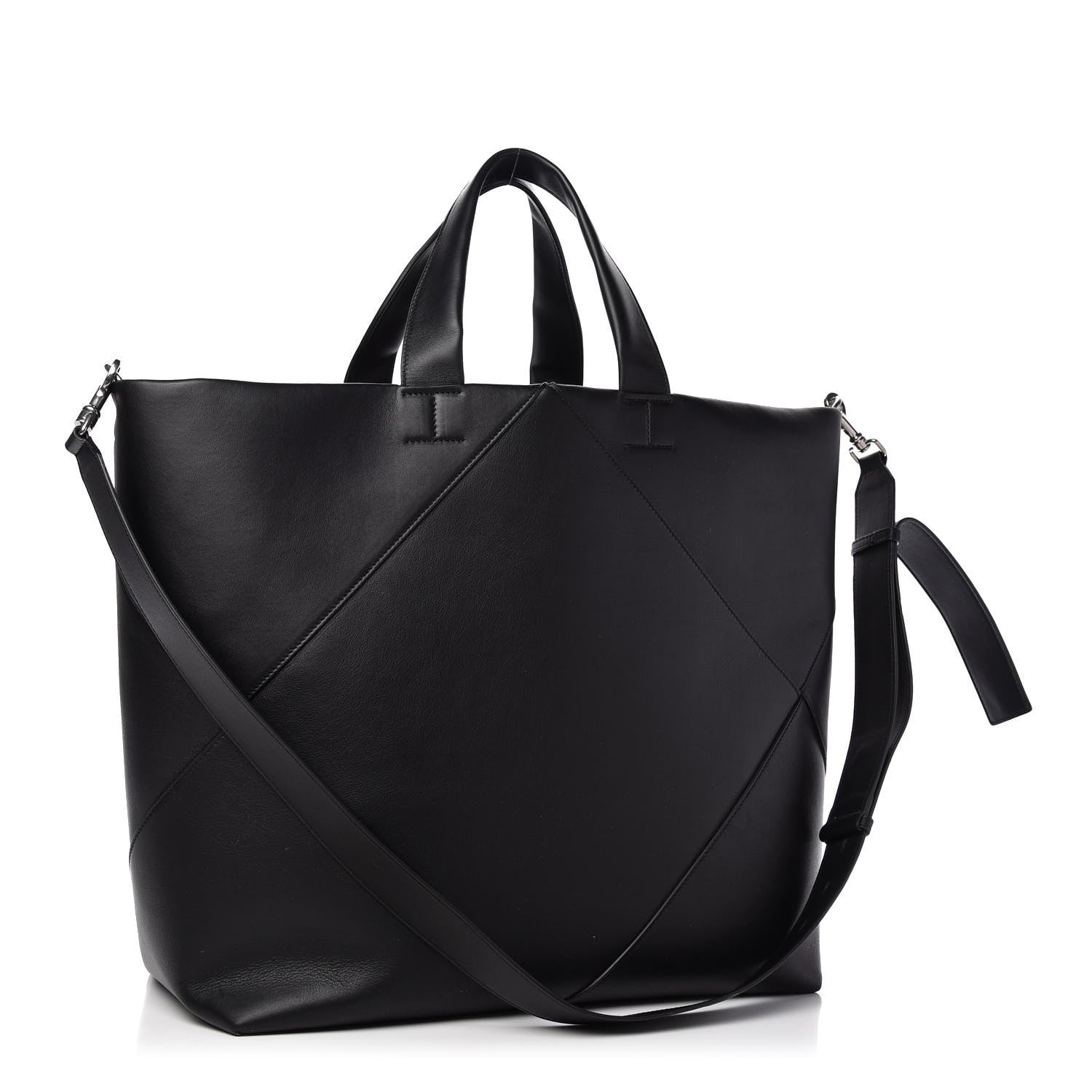 Bottega Veneta Butter Calfskin Patchwork Tote Black 3 of 9