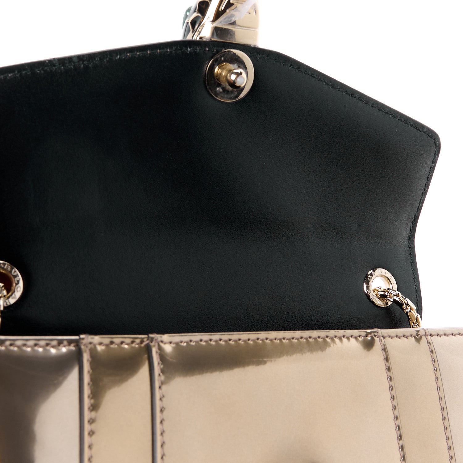Bulgari Metallic Calfskin Small Serpenti Forever Snake Strap Crossbody Bag Bronze 12 of 12