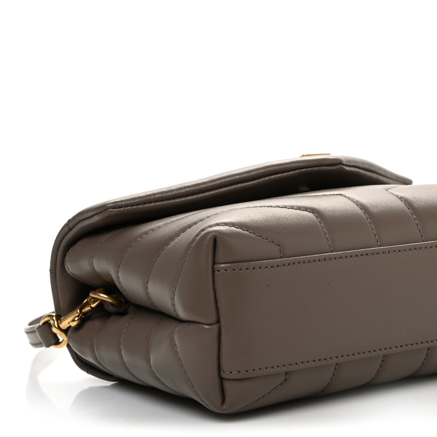 Calfskin Y Quilted Monogram Toy Loulou Crossbody Bag Taupe