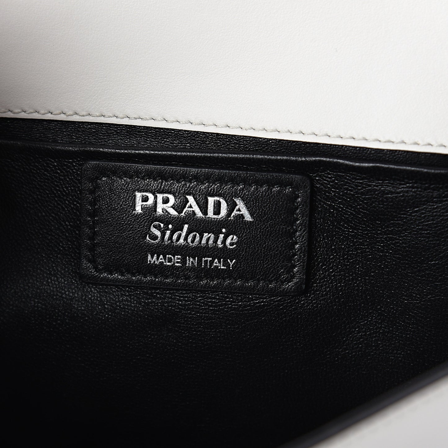 City Calfskin Sidonie Shoulder Bag White Black